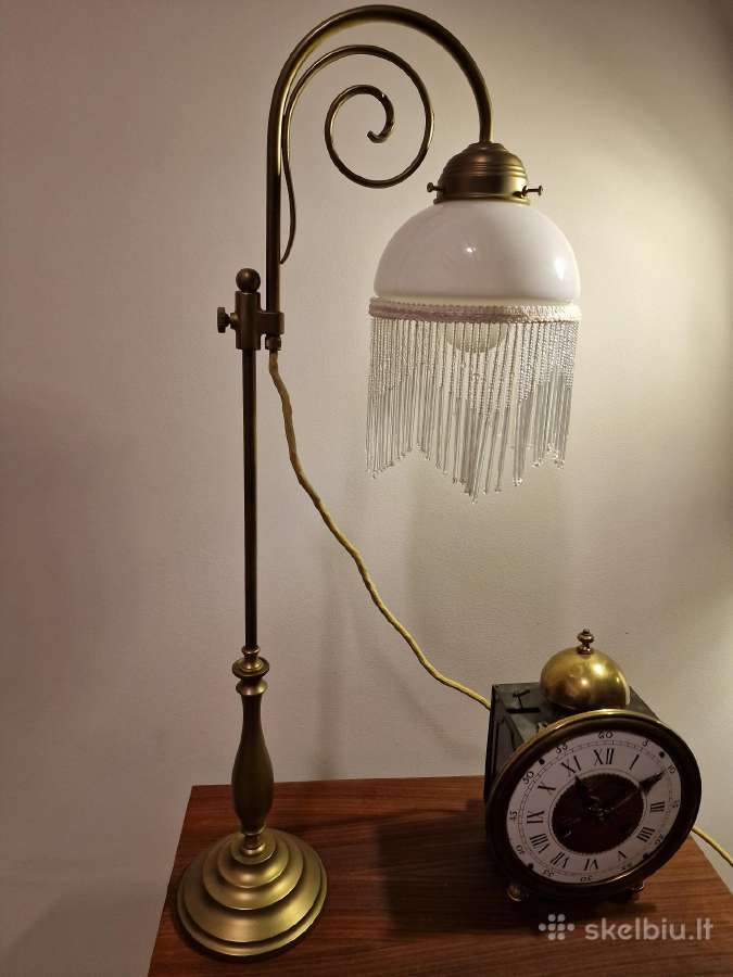 Vintažinė Mid Century Art Nouveau st.stalo lempa - nuotraukos Nr. 12