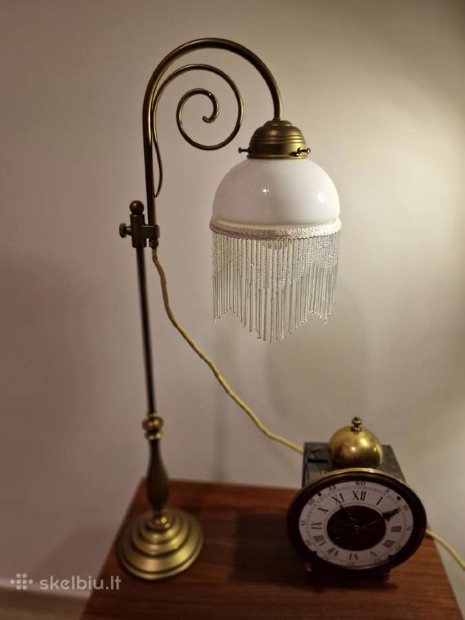 Vintažinė Mid Century Art Nouveau st.stalo lempa - nuotraukos Nr. 13