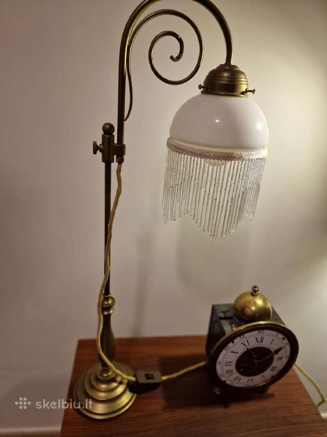 Vintažinė Mid Century Art Nouveau st.stalo lempa - nuotraukos Nr. 18