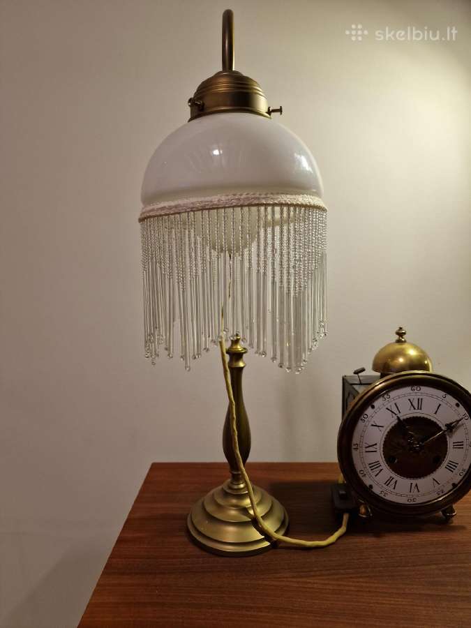 Vintažinė Mid Century Art Nouveau st.stalo lempa - nuotraukos Nr. 19