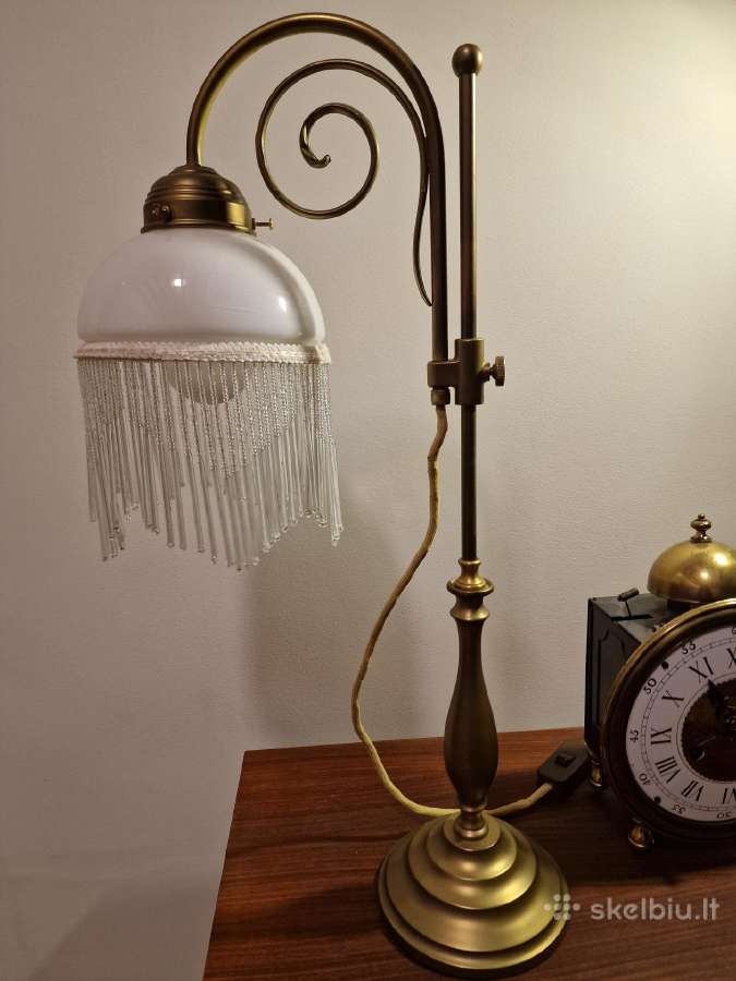 Vintažinė Mid Century Art Nouveau st.stalo lempa - nuotraukos Nr. 21