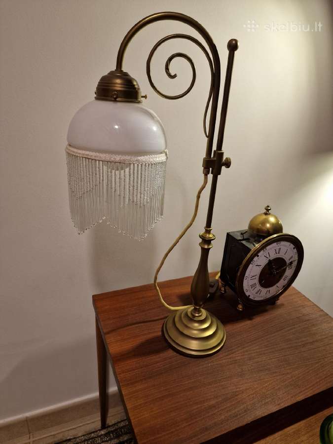 Vintažinė Mid Century Art Nouveau st.stalo lempa - nuotraukos Nr. 24