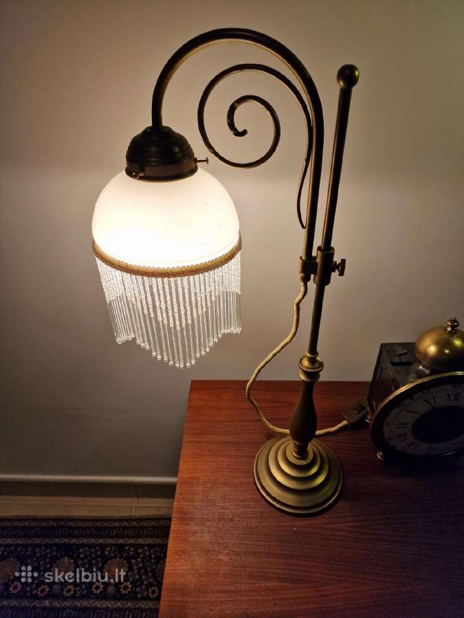 Vintažinė Mid Century Art Nouveau st.stalo lempa - nuotraukos Nr. 25