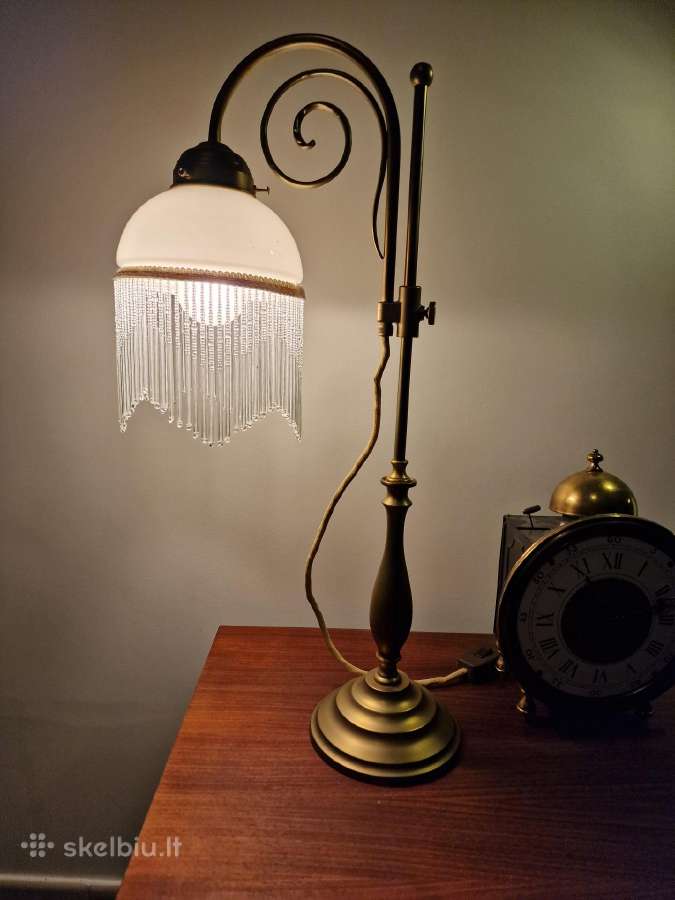 Vintažinė Mid Century Art Nouveau st.stalo lempa - nuotraukos Nr. 26