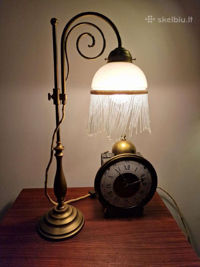 Vintažinė Mid Century Art Nouveau st.stalo lempa - nuotraukos Nr. 27