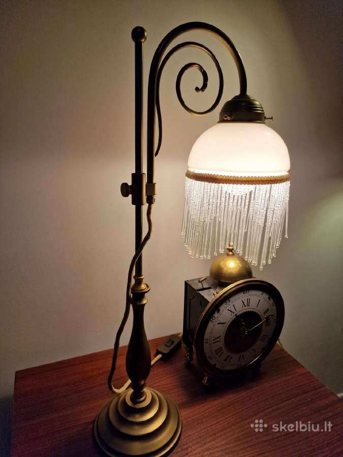 Vintažinė Mid Century Art Nouveau st.stalo lempa - nuotraukos Nr. 28
