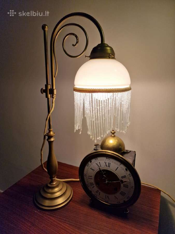 Vintažinė Mid Century Art Nouveau st.stalo lempa - nuotraukos Nr. 29