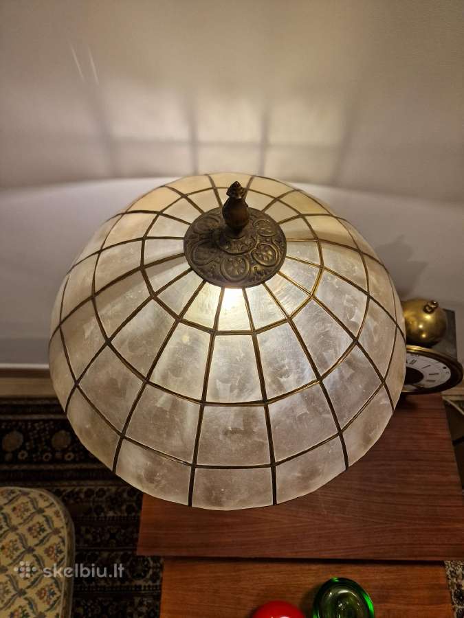 Vintažinė Art Deco bronzinė stalinė lempa - nuotraukos Nr. 5