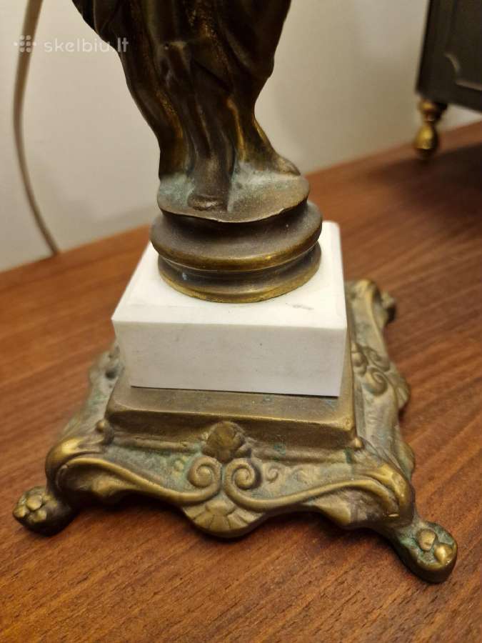 Vintažinė Art Deco bronzinė stalinė lempa - nuotraukos Nr. 20