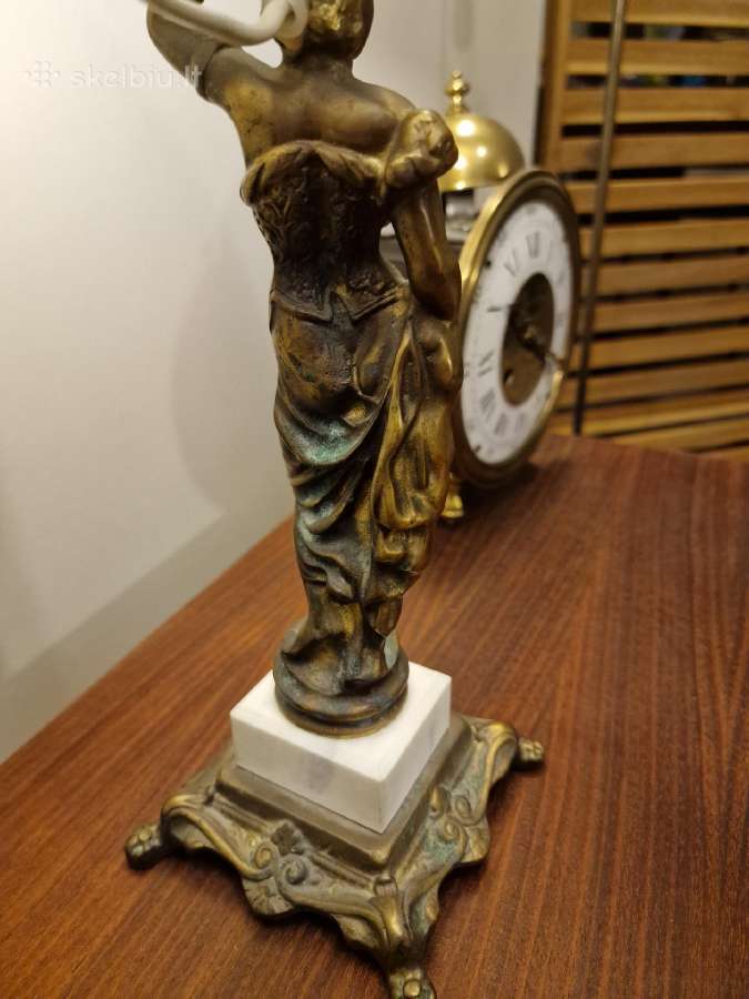 Vintažinė Art Deco bronzinė stalinė lempa - nuotraukos Nr. 22