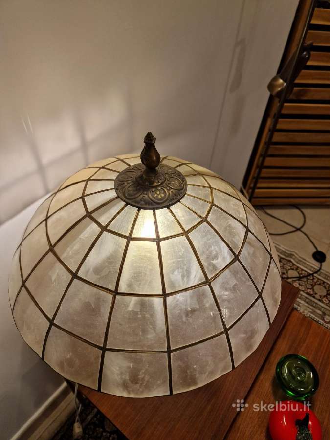 Vintažinė Art Deco bronzinė stalinė lempa - nuotraukos Nr. 23