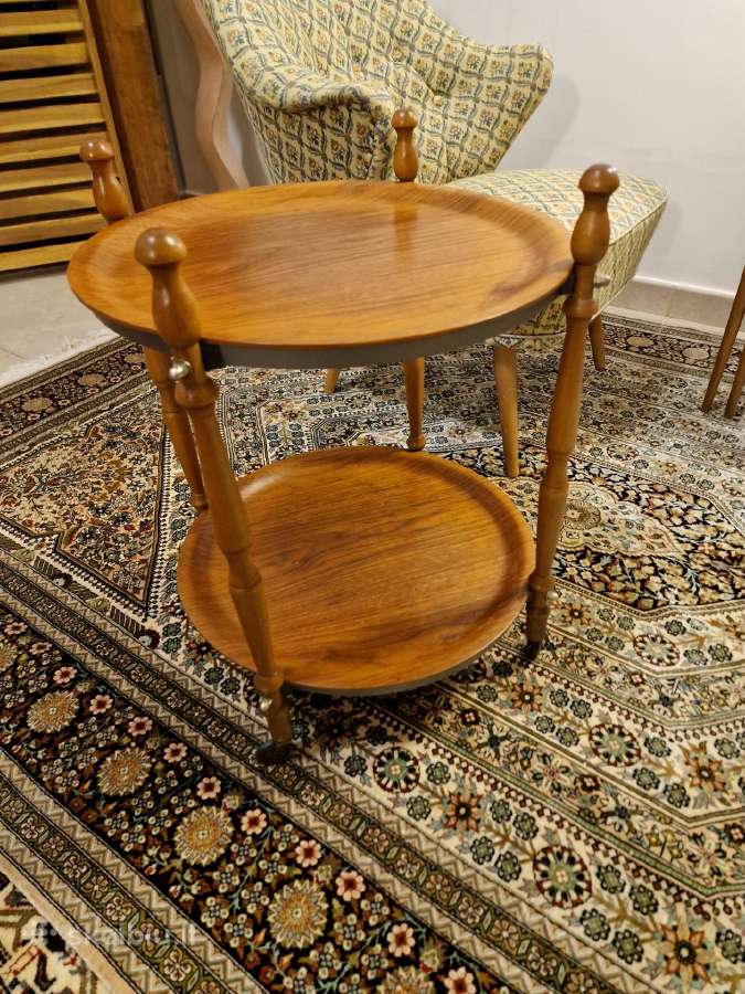 Vintažinis mid century tikmedžio staliukas/servant - nuotraukos Nr. 10