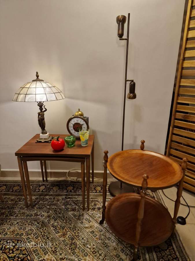Vintažinis mid century tikmedžio staliukas/servant - nuotraukos Nr. 29