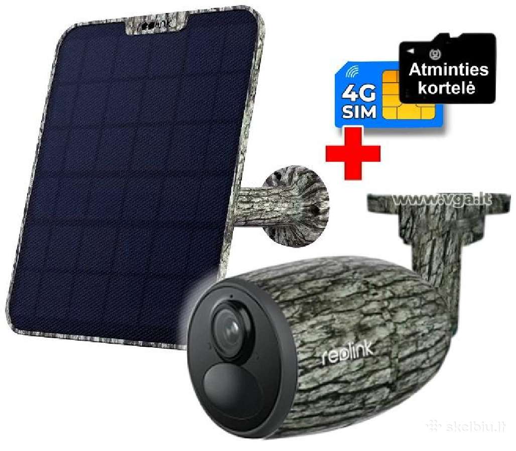 Reolink ir kitos 4G. Kameros su kortelėmis