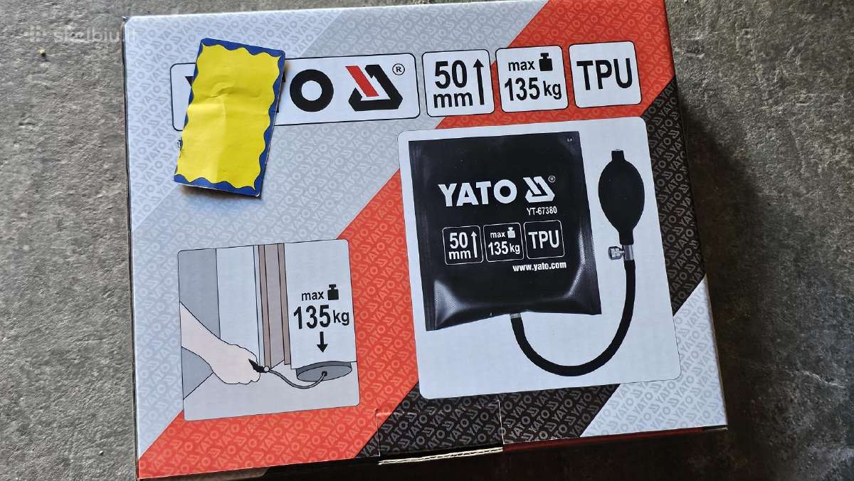 Pripučiama pagalvė Avarinio atidarymo įrankiai
