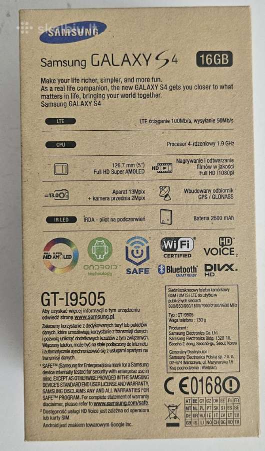 Samsung S4 16gb baltas su dėžute - nuotraukos Nr. 5