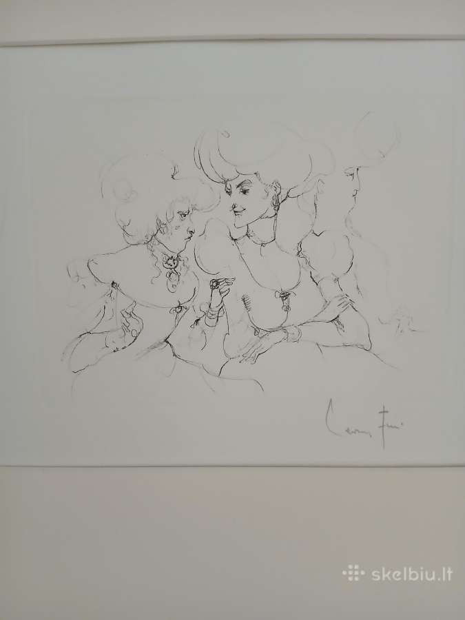 1972 m. Leonor Fini graviūra su originaliu parašu - nuotraukos Nr. 2