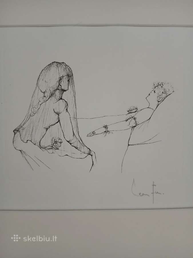 Leonor Fini graviūra 1972 m. Originalus parašas - nuotraukos Nr. 2
