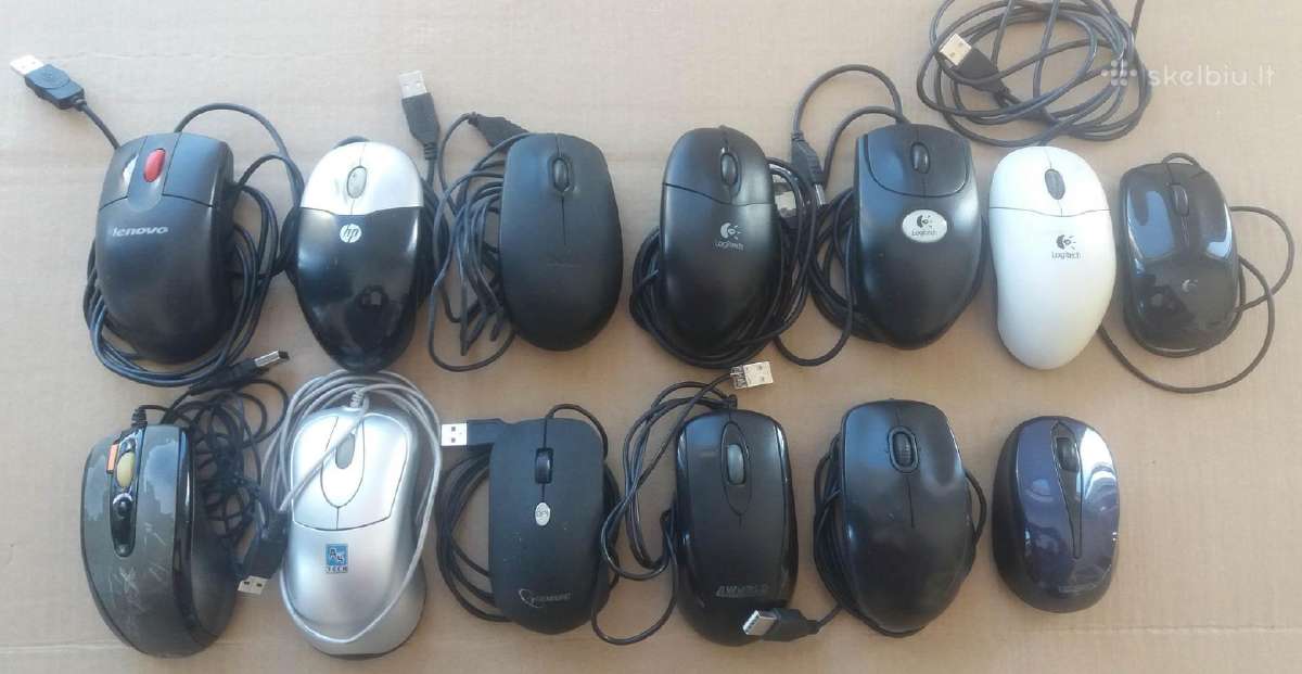 Naudotos optinės pelės su Usb jungtimi