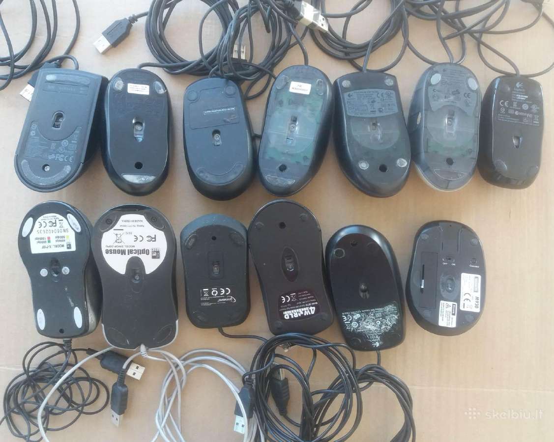 Naudotos optinės pelės su Usb jungtimi - nuotraukos Nr. 2