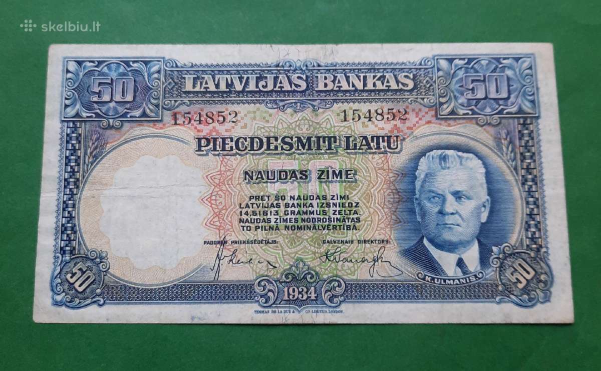 Latviški tarpukario banknotai - nuotraukos Nr. 9