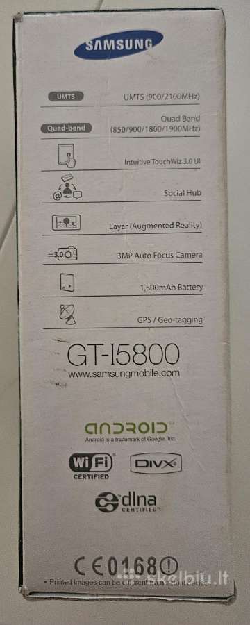 Samsung Galaxy Mini GT-i5800 su dėžute - nuotraukos Nr. 3
