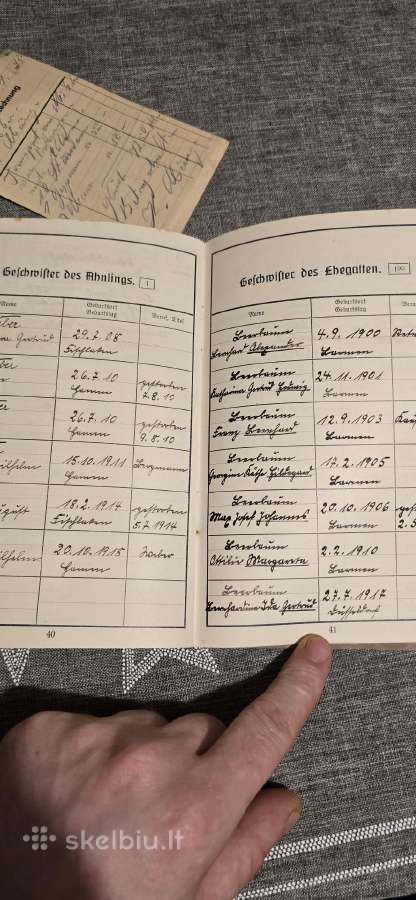 Vokiška knyga 12 Ahnenpass - nuotraukos Nr. 16