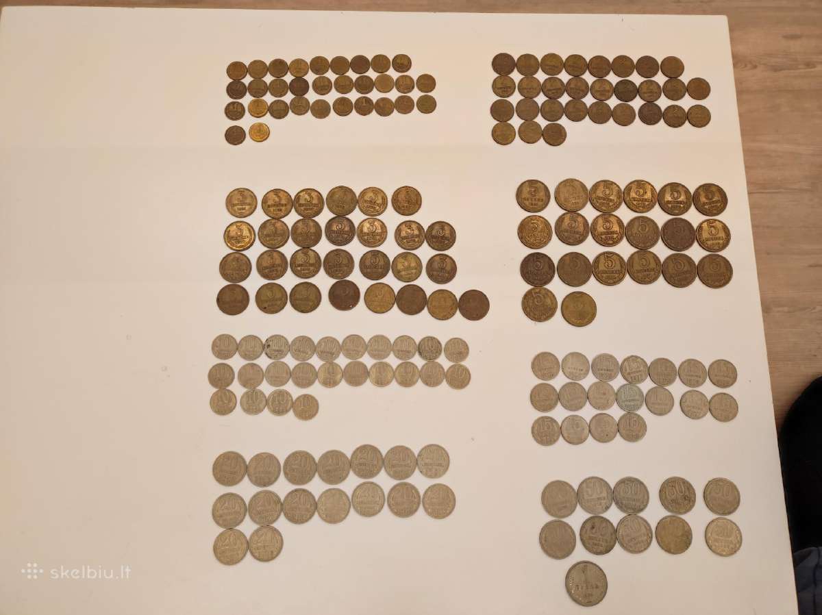 Sovietinių kapeikų pagal metus kolekcija