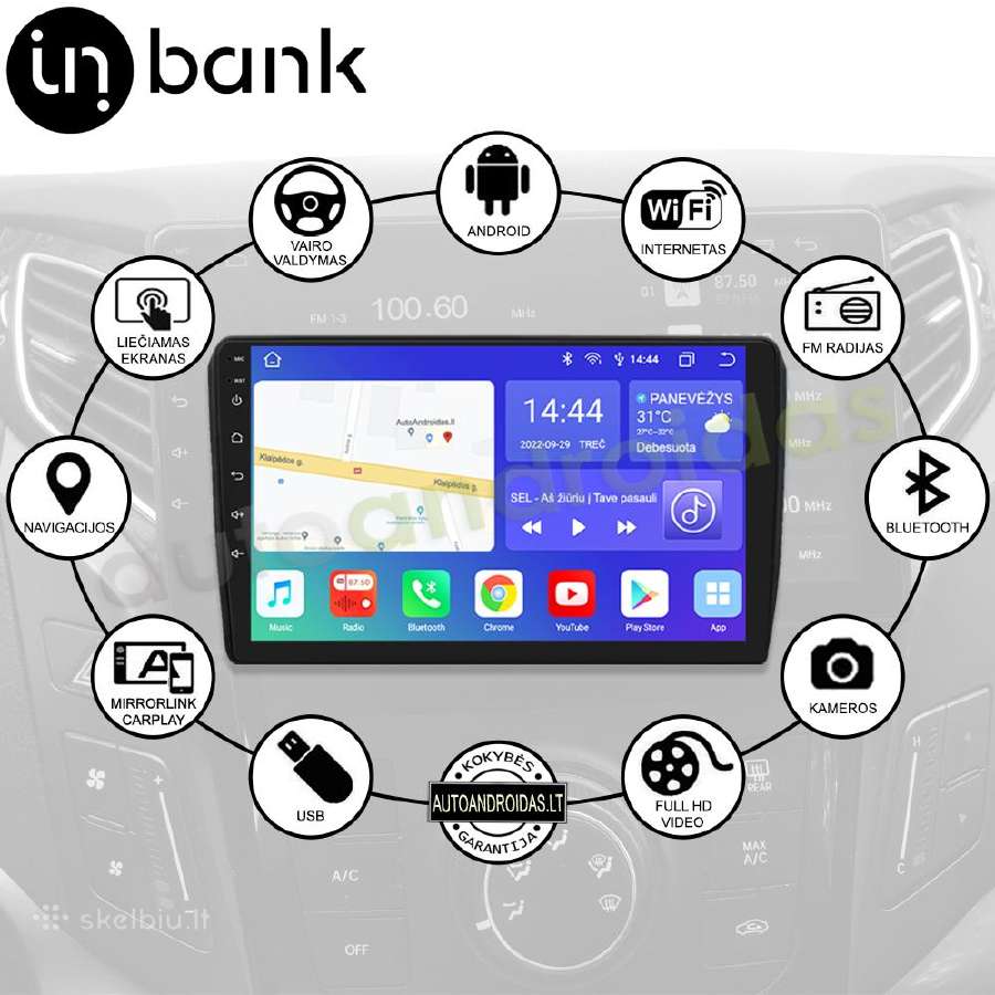 Hyundai I40 2012-16 Android multimedia GPS/WiFi - nuotraukos Nr. 2