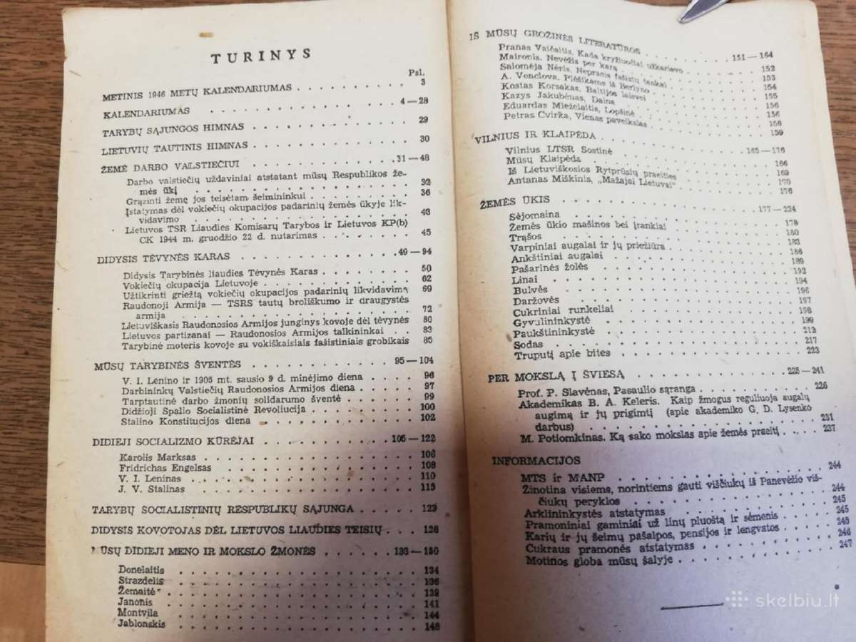 Ww2 valstieciu kalendorius 1945m - nuotraukos Nr. 2