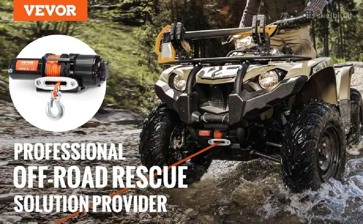 Nauja 12v gerve 4500lbs 2t su radio pultu - nuotraukos Nr. 2