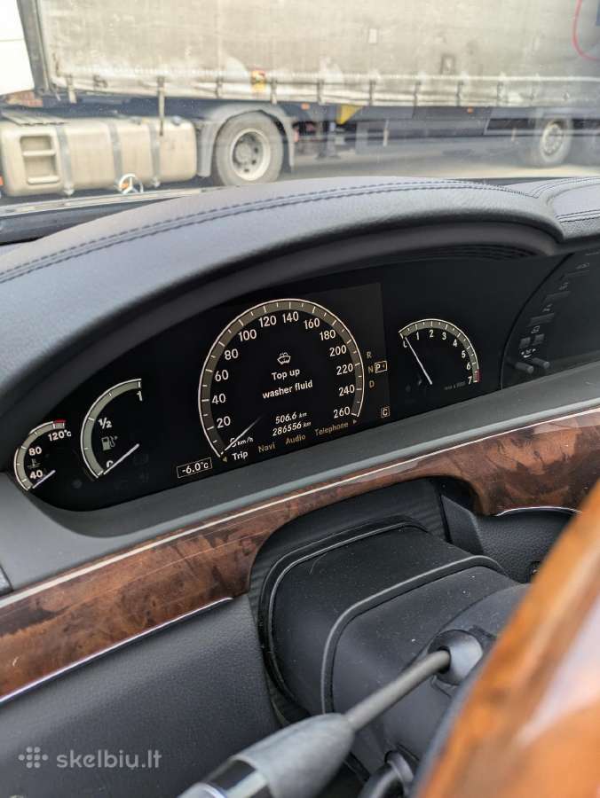 MB S 5.5l 284kw 4matic long 13l/100km Duju - nuotraukos Nr. 8