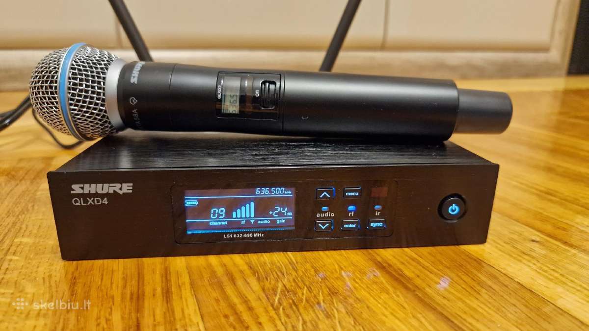 Naujas Shure Qlxd4 Beta58a mikrofonas (keletas)