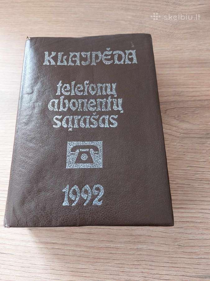 Telefonų knyga 1992m. Klaipėdos m.