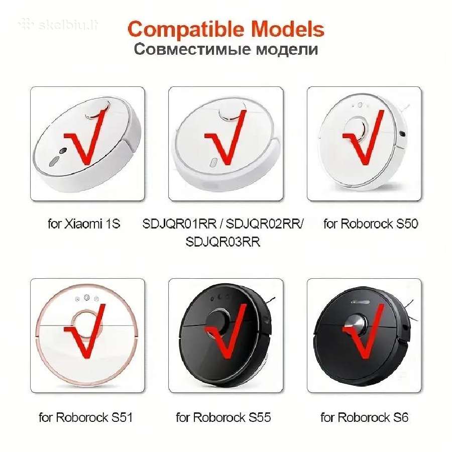 Xiaomi Mi Robot Vacuum 1 / 1s, Roborock S4 S5 S50 - nuotraukos Nr. 3