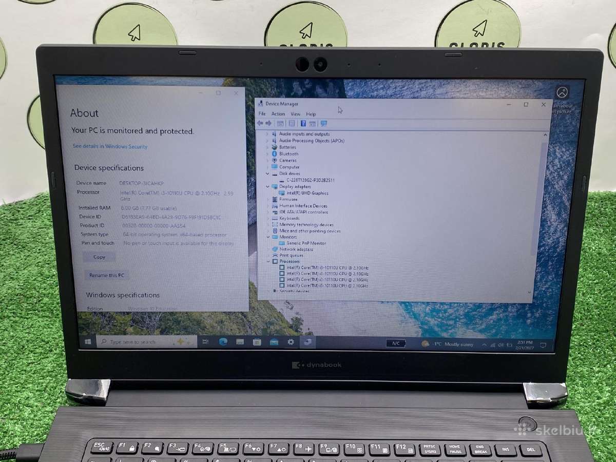 Dynabook Tecra A40 i3-10110u 8ram 128ssd #1-86 - nuotraukos Nr. 3