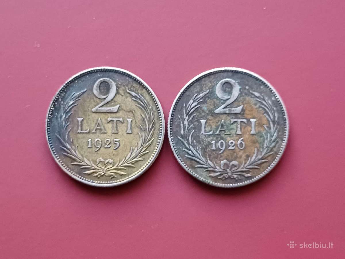 (233) 2 latai 1925-26m. Sidabras 835.