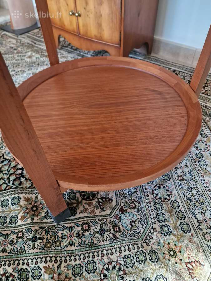 Vintažinis mid century tikmedžio staliukas - nuotraukos Nr. 8