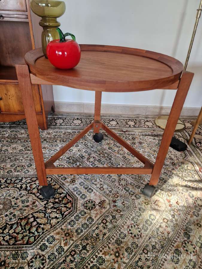 Vintažinis mid century tikmedžio staliukas - nuotraukos Nr. 11