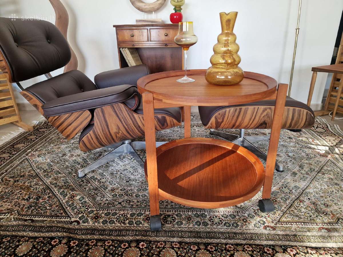 Vintažinis mid century tikmedžio staliukas - nuotraukos Nr. 18