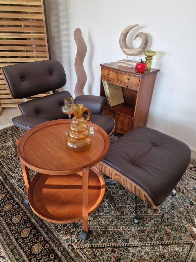 Vintažinis mid century tikmedžio staliukas - nuotraukos Nr. 23