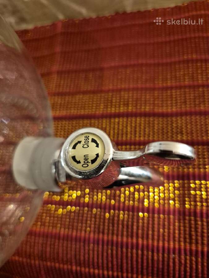 Vintazinis indas gėrymams su kranu. - nuotraukos Nr. 6