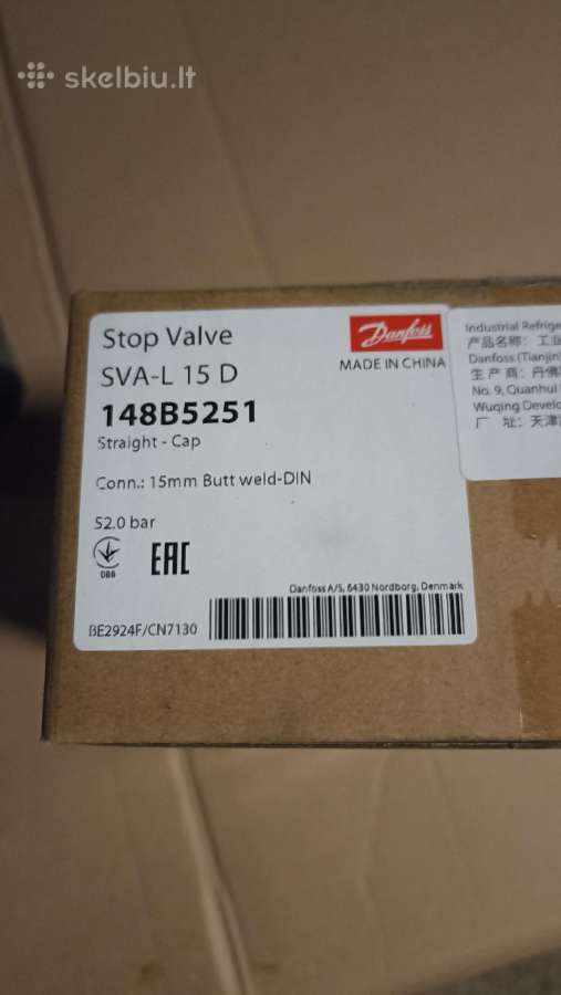 Danfoss uždarymo vožtuvas Sva-l 15 D - nuotraukos Nr. 2