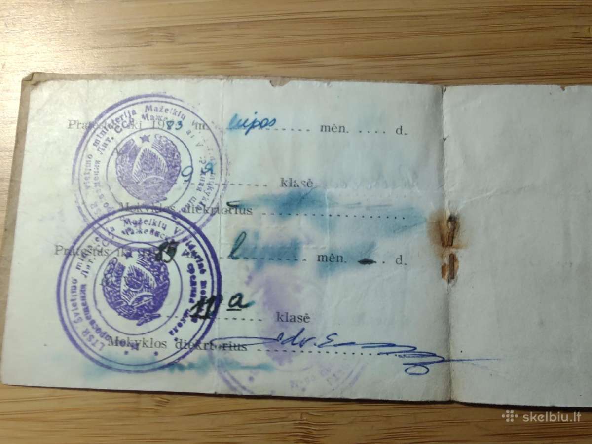 Mokinio bilietas 1977 - nuotraukos Nr. 3