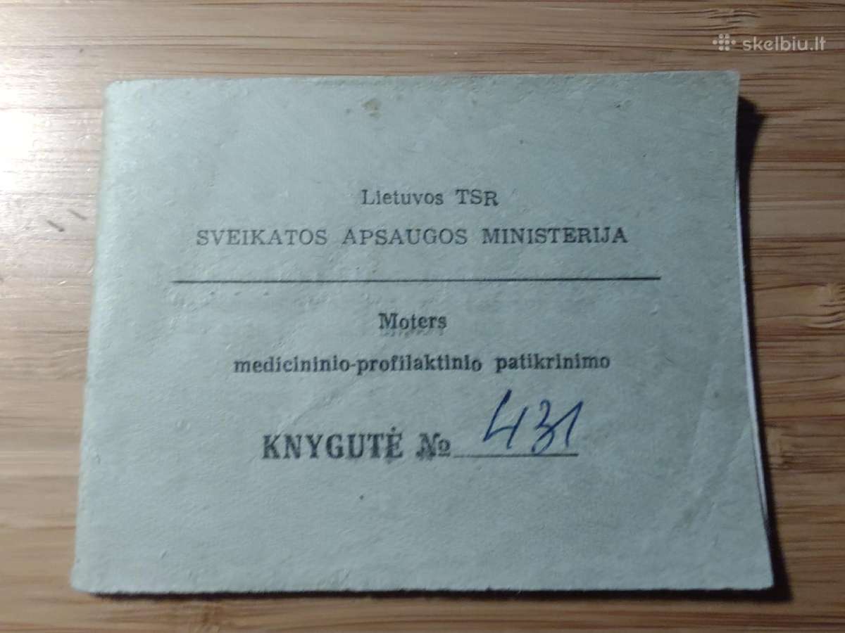 Moters medicinio profilaktinio patikrinimo knygutė