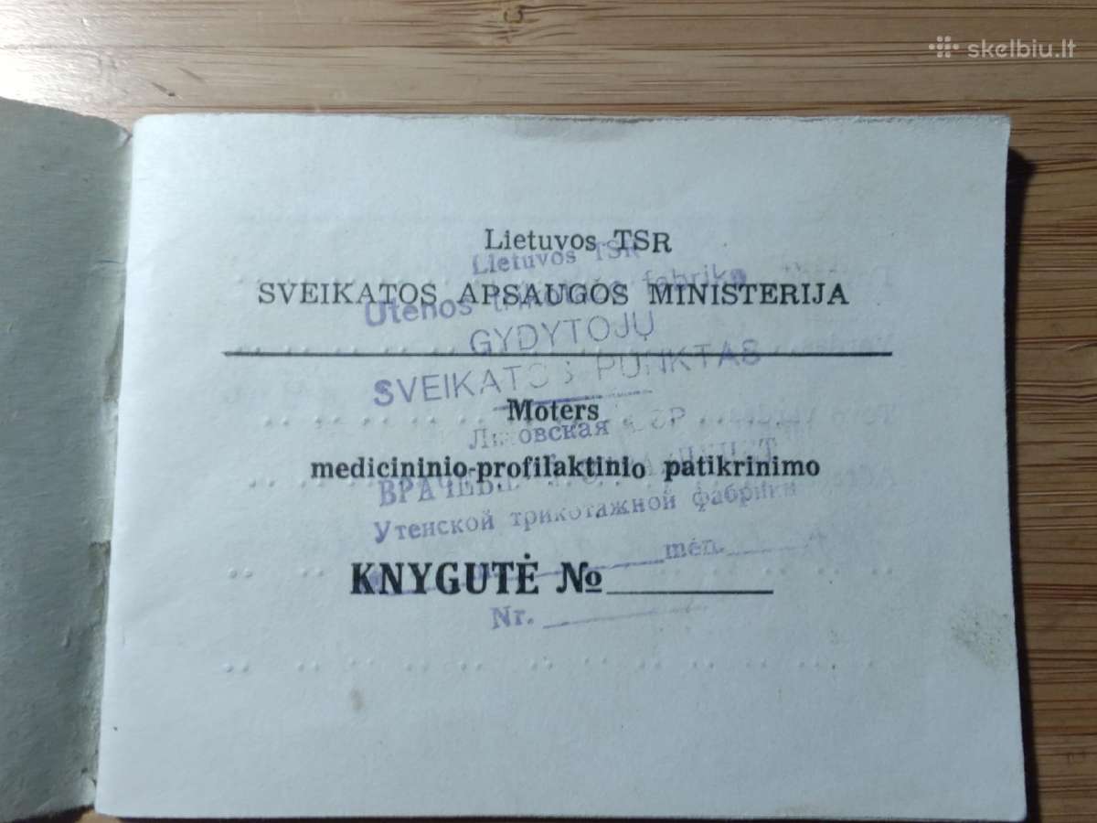 Moters medicinio profilaktinio patikrinimo knygutė - nuotraukos Nr. 2