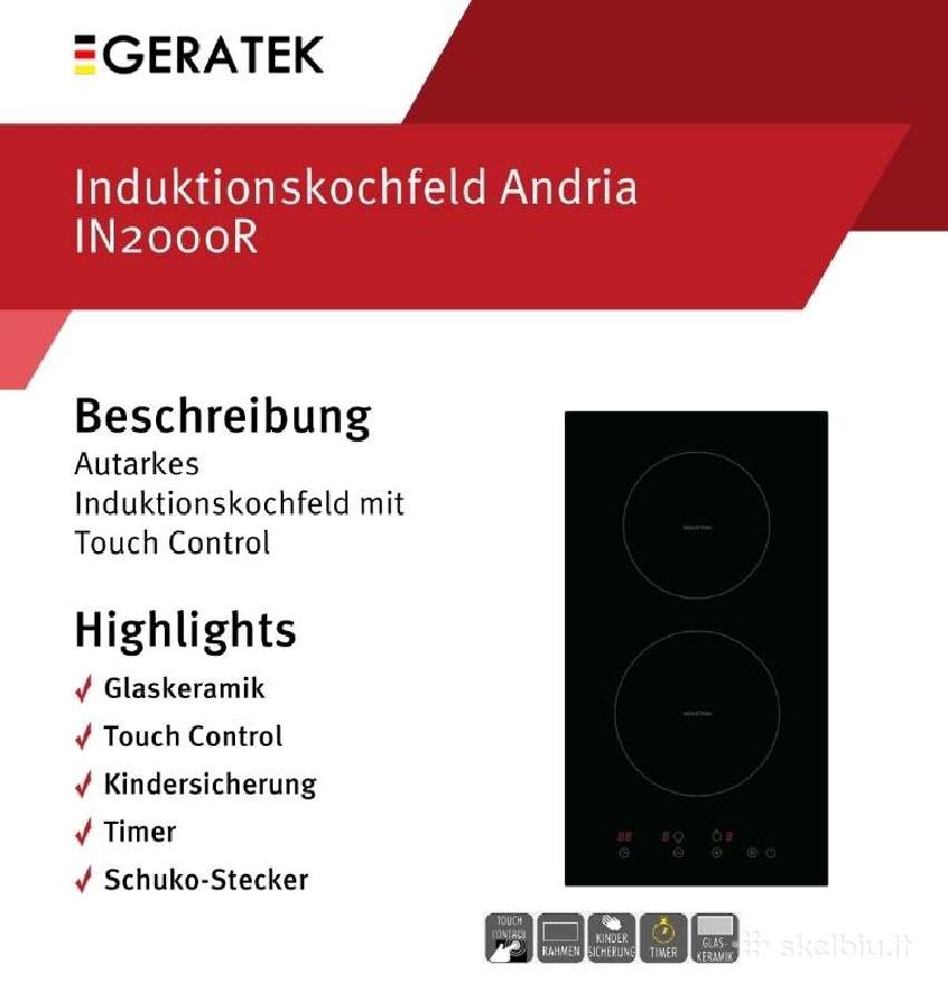 Indukcinė kaitlentė Geratek 29cm - nuotraukos Nr. 3