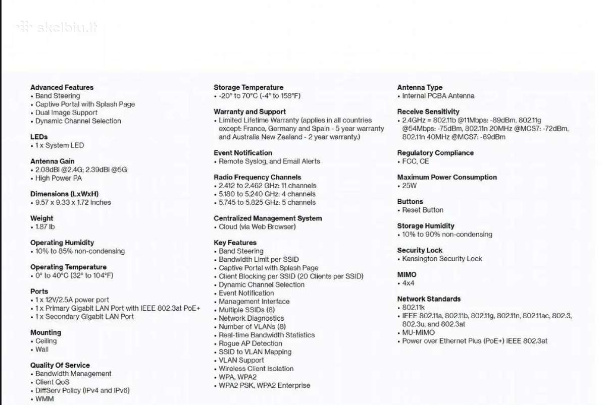 Linksys Lapac2600c Business Interprise Ac - nuotraukos Nr. 3
