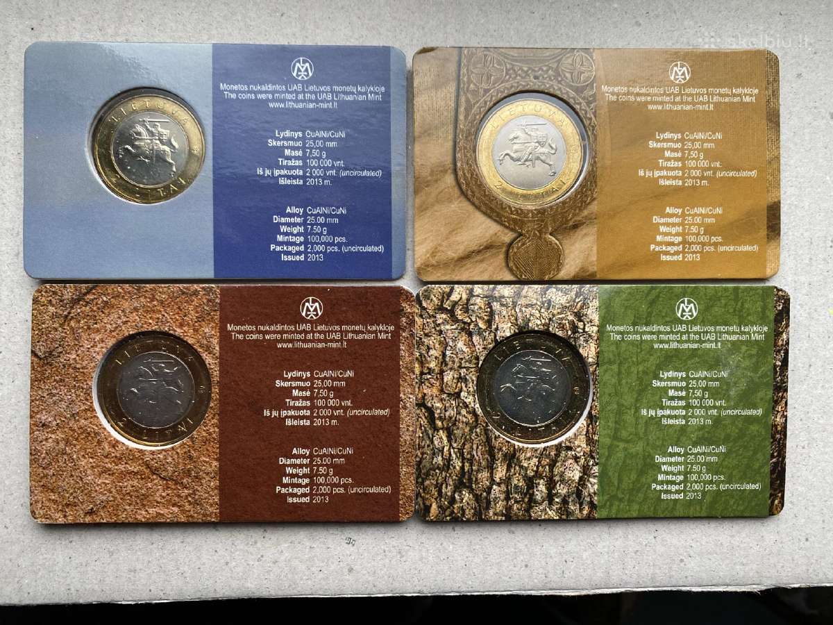 2013 Lithuania 4 coincards