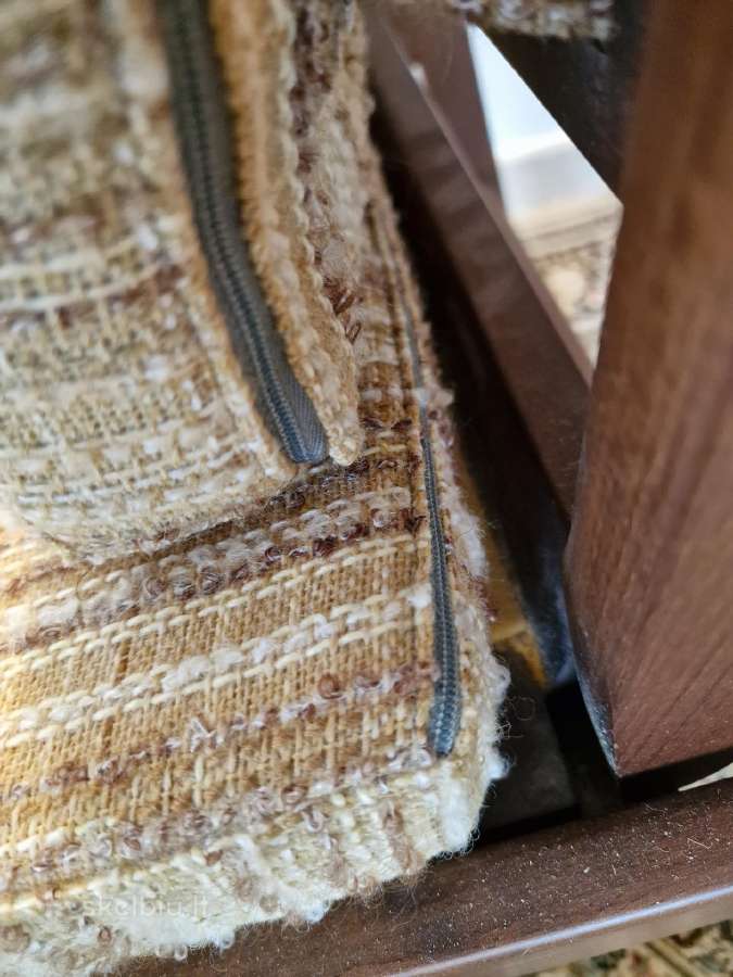 Vintažinis mid century raudonmedžio fotelis - nuotraukos Nr. 31